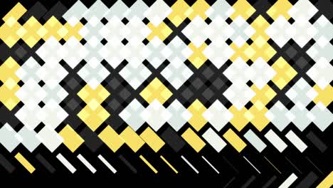 animación abstracta de patrones geométricos multicolores que aparecen y desaparecen uno por uno en el fondo negro. animación. renderización 3d abstracta de transición con formas geométricas