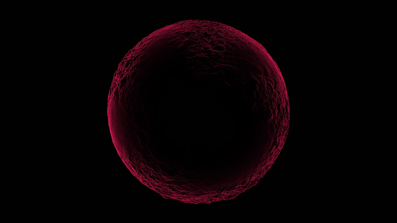 Red 3d model sphere smooth and shiny ball of connected circles