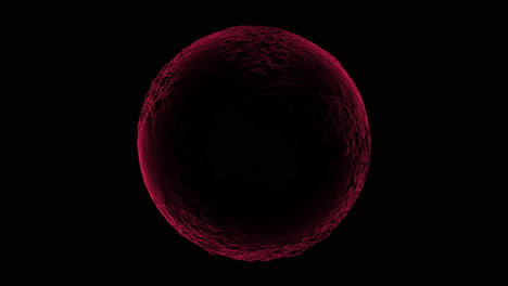 esfera roja modelo 3d suave y brillante bola de círculos conectados