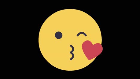 kissing emoji love emoticon black screen 4k