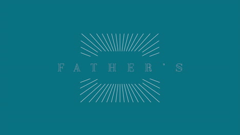 modern fathers day text with lines pattern on fashion blue gradient