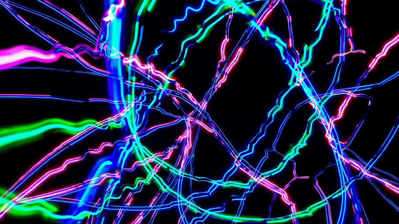 patrones de luz de neón abstractos