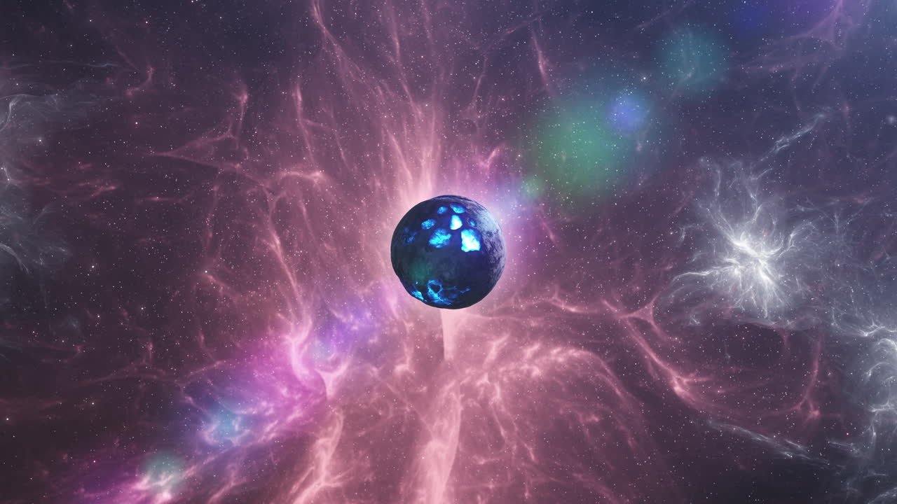 planeta alienígena en una nebulosa