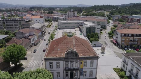 city of vila verde , northern portugal small village, drone shot in 4k , vila verde, braga, portugal