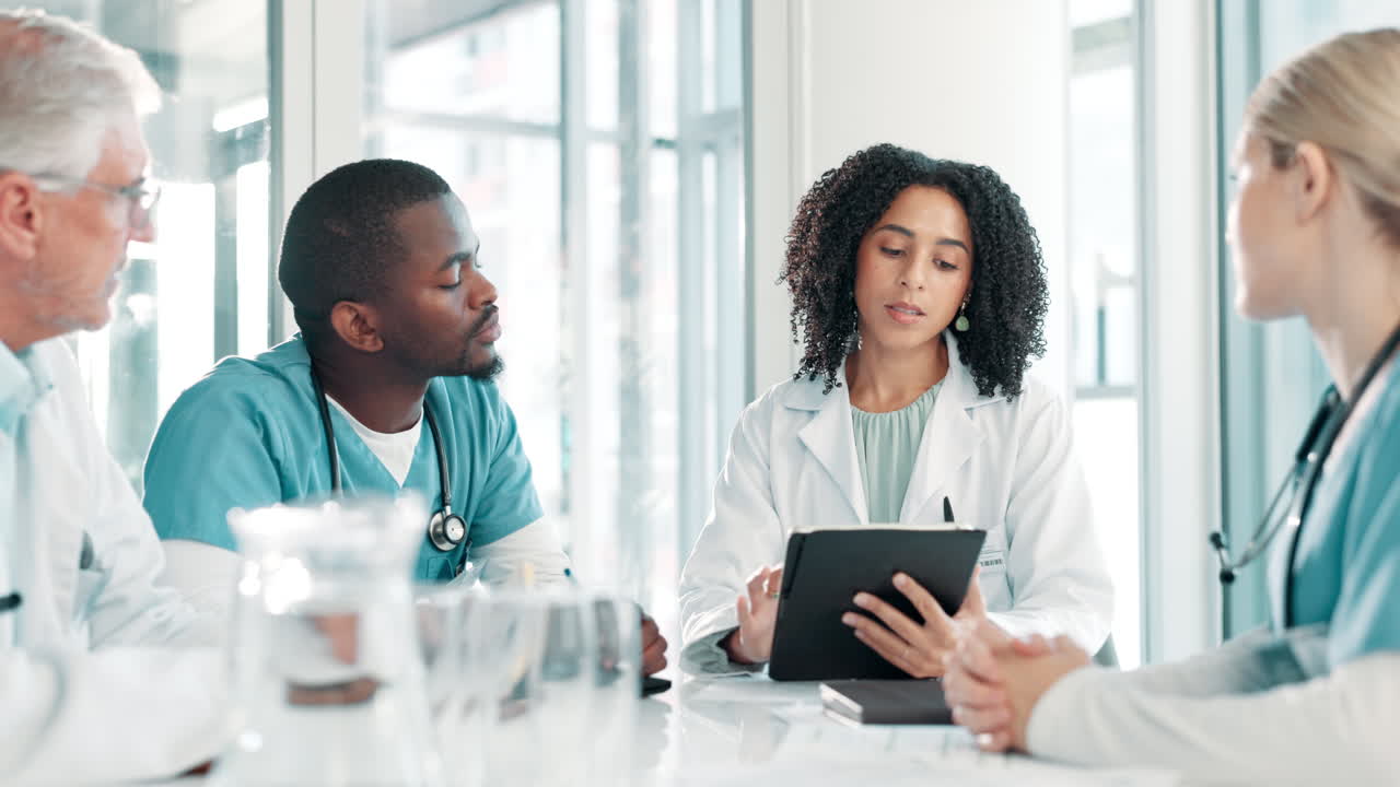 Medical team meeting in hospital