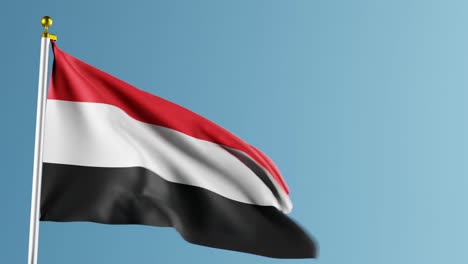 waving flag of yemen