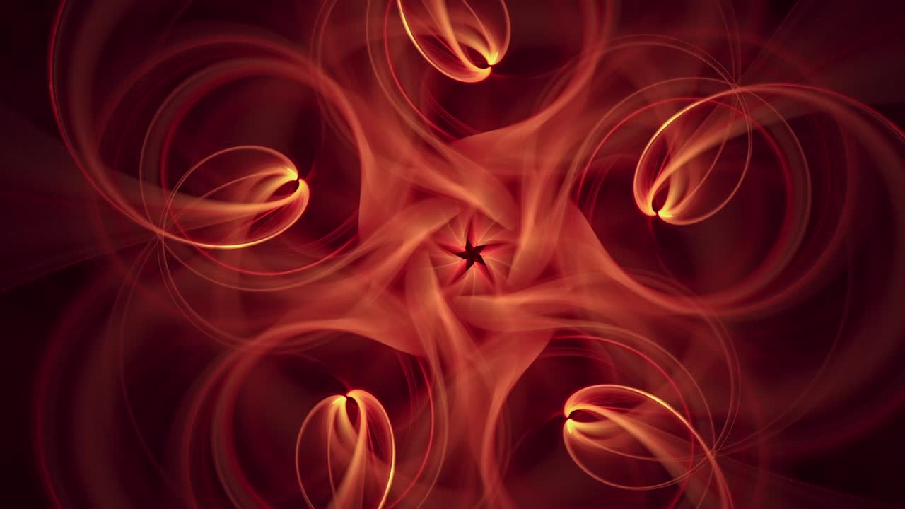 intrincado mandala remolino de evolucionar hipnótico sagrado abstracto formas de pétalos de loto, bucle sin costura lento movimiento viaje espiritual caleidoscopio fondo fractal