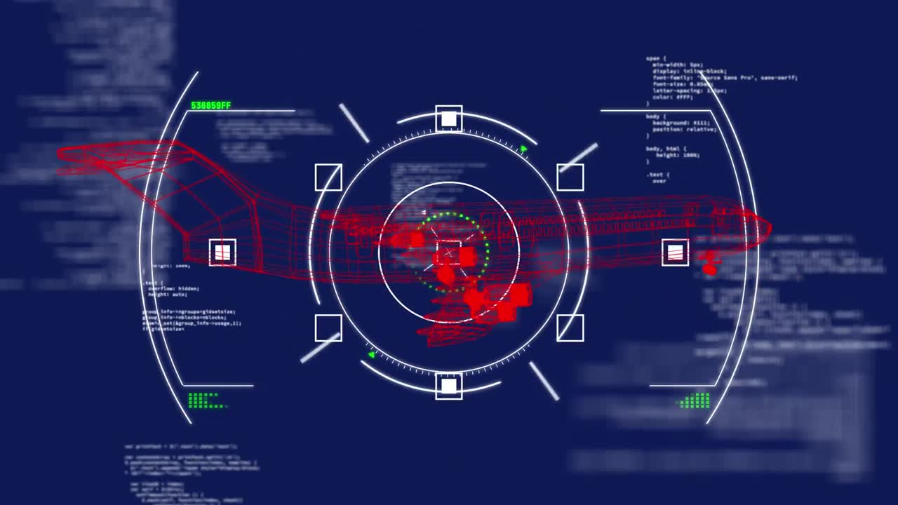 데이터 처리 및 스 ⁇  스캐닝의 애니메이션 파란색 배경