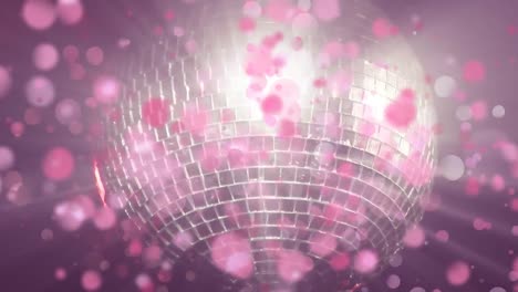 disco ball shinning with bubble animation