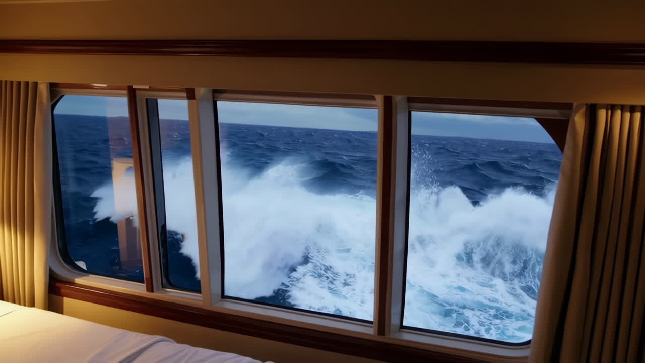 Stormy Sea View from Cabin