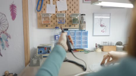 jewelry making in a workshop