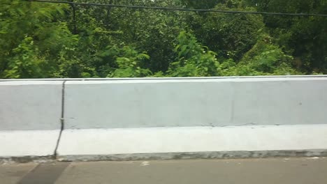 the state of the toll road barrier when the car is moving fast