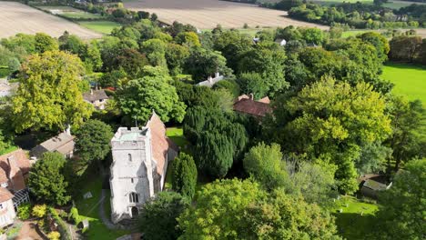 pan down drone shot to reveal a picturesque