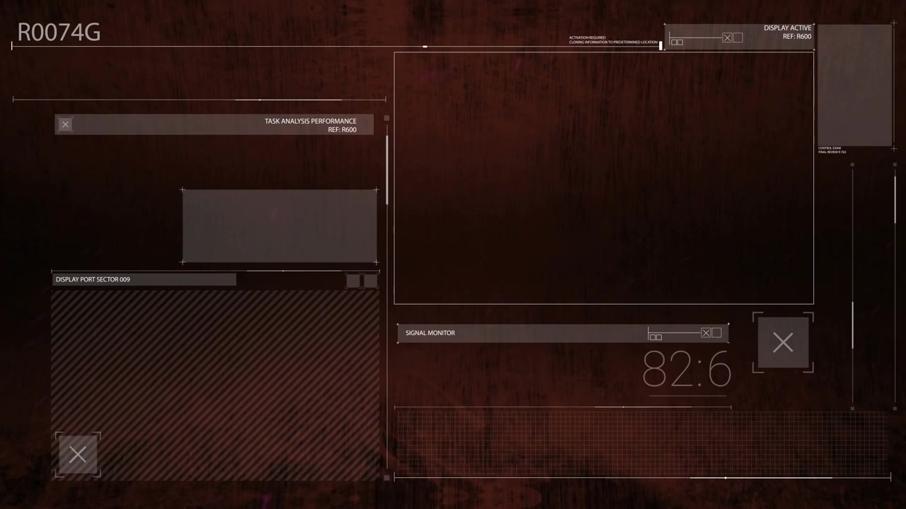 Animation of data processing on black background