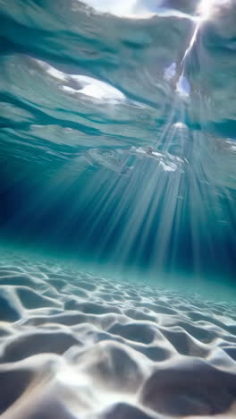 sunlight piercing the underwater world