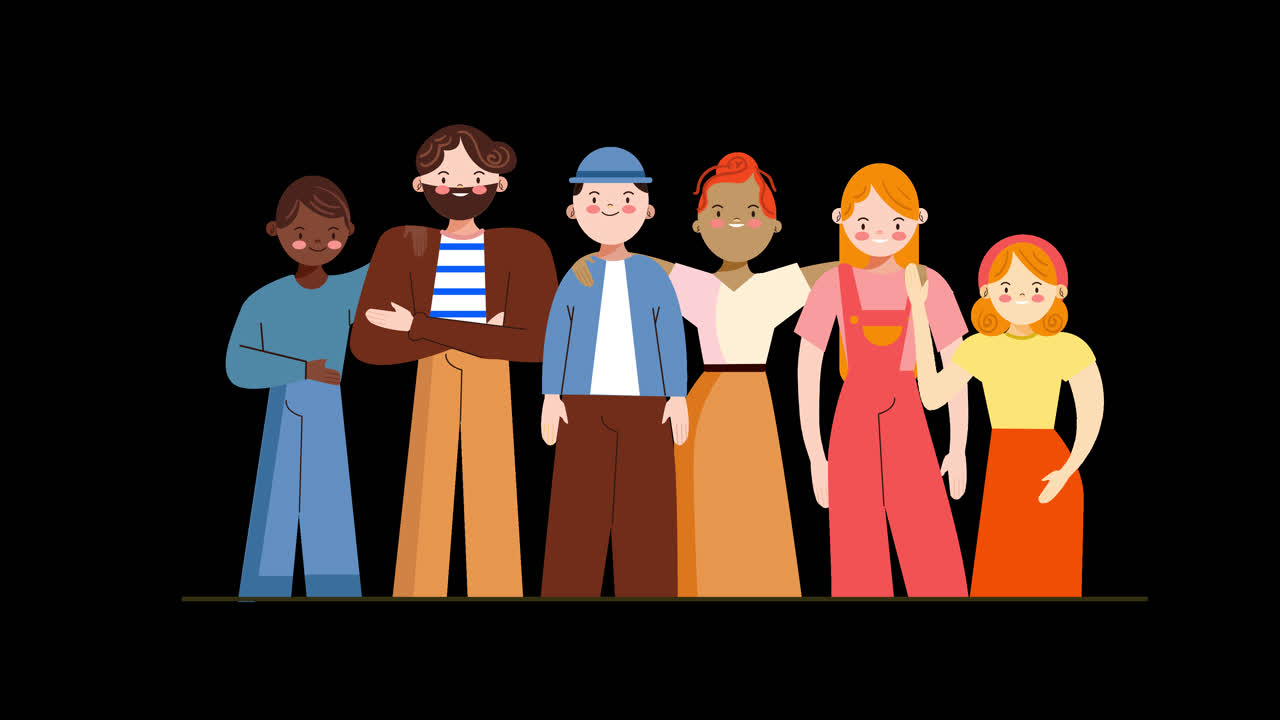 다양한 사람들의 그룹