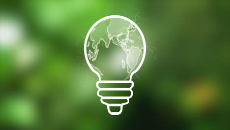 earth inside a lightbulb: a symbol of green energy and sustainability