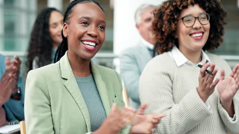 Clapping,-audience-and-business-people-in-meeting