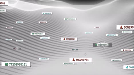 animation of media icons and shapes on black background