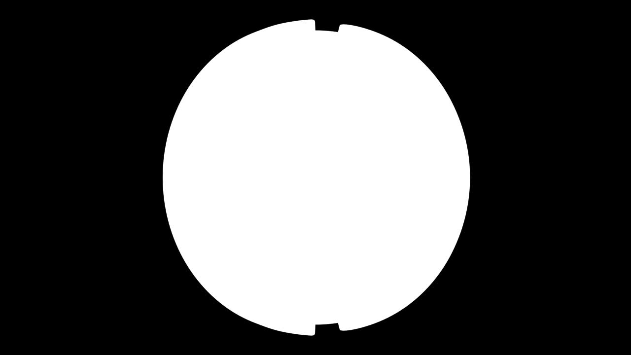 알파 채널을 가진 잎자루로 인 미래의 네온 공의 회전.