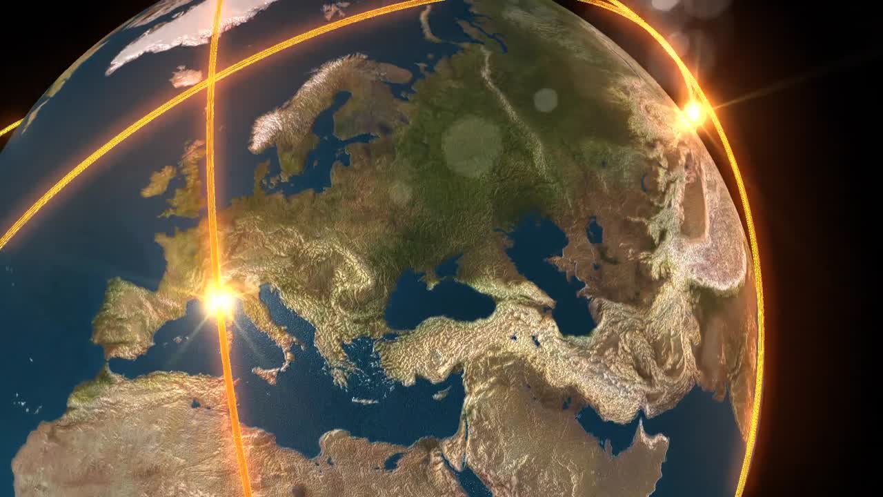 지구의 3d 애니메이션