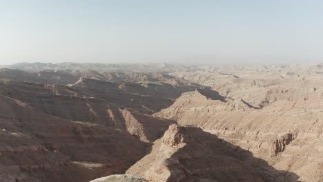 Aerial-drone-point-of-view-of-the-canyons-near-to-Boysun-in-Uzbekistan