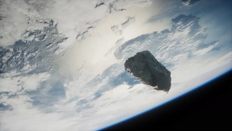 dangerous asteroid approaching planet earth. image of the earth furnished by nasa