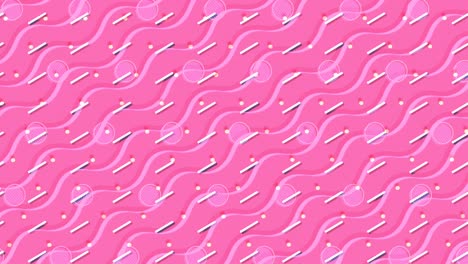 80s memphis style pink background