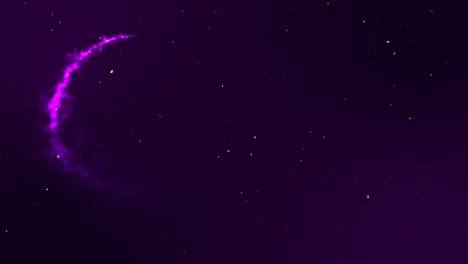 Magische-Partikelanimation,-Leuchtende-Sternschnuppen-Im-Nächtlichen-Funkelnden-Himmel,-Universum,-Astronomie,-Hintergrundüberlagerung,-Dunkelviolett