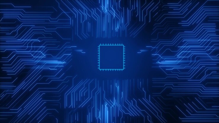 AI, rete web, tecnologia, circuito stampato, tecnologia avanzata, visualizzazione, processore CPU, microchip
