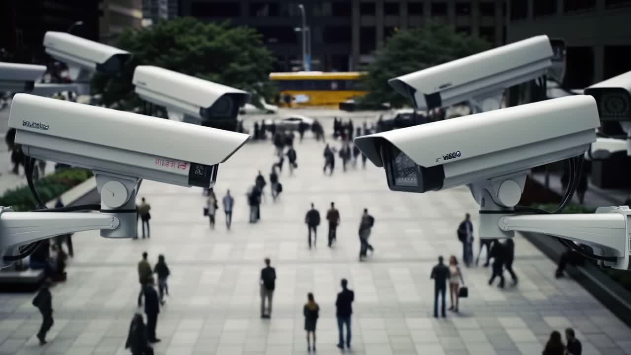 Surveillance Cameras Overhead: Monitor and Observe the Public in an Urban Setting Coupled with the Movement of Crowds in a Bustling Environment
