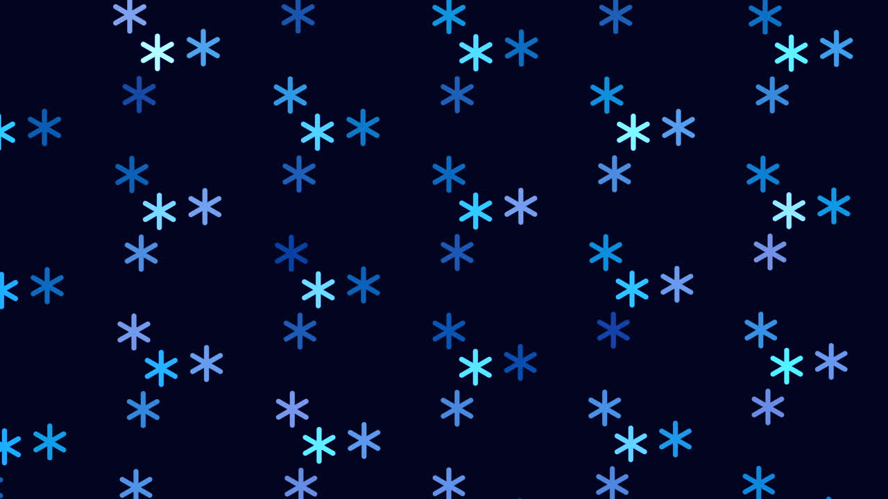 Abstract neon snowflakes pattern