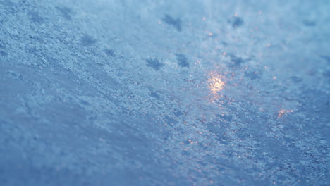 Early-morning-frosted-car-window-texture.-4k