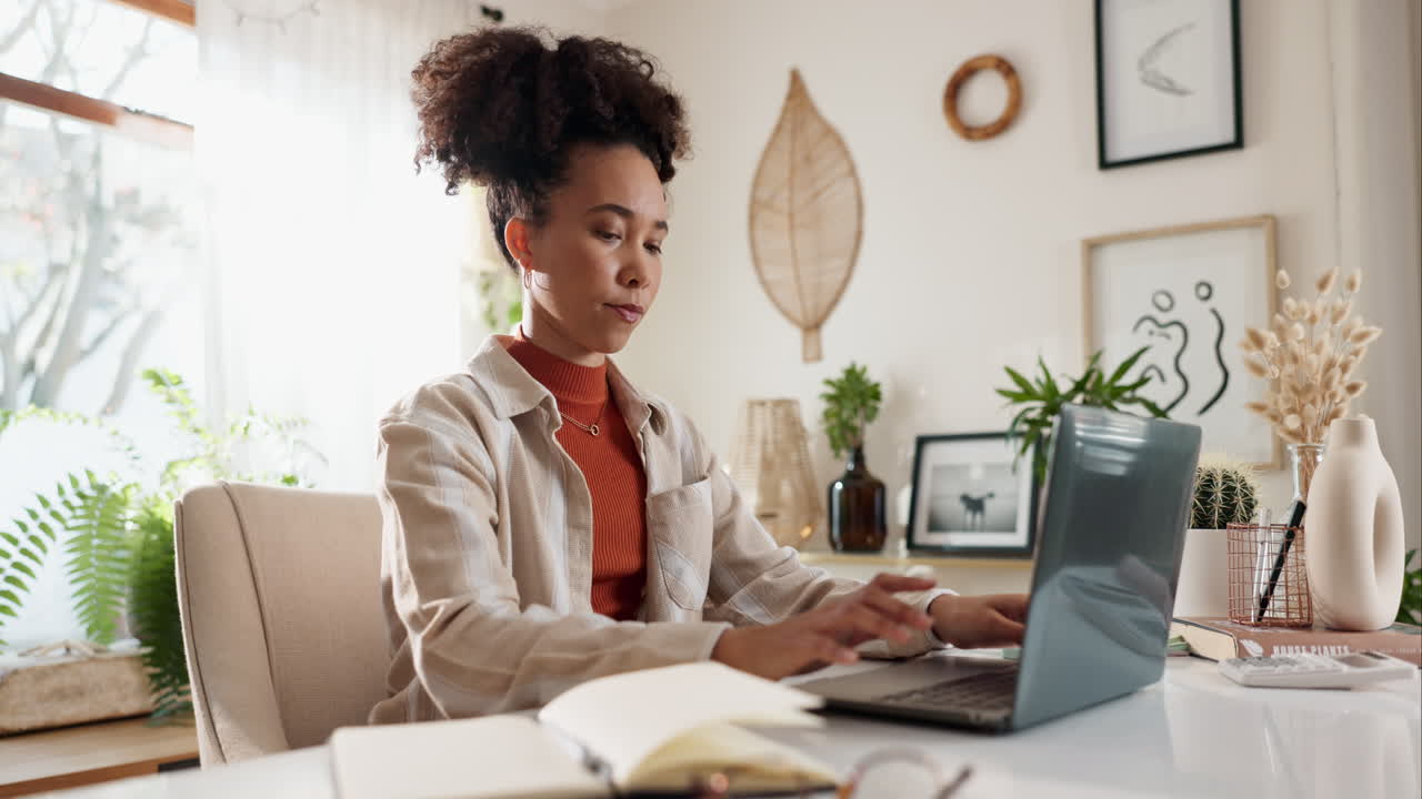 Woman working from home