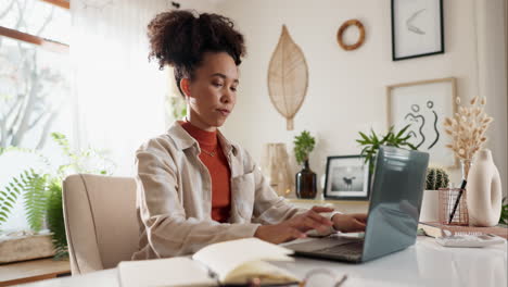 woman working from home