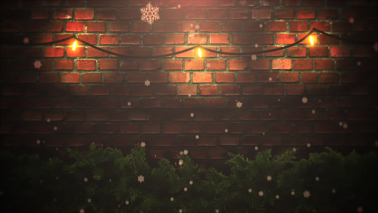 애니메이션 근접 촬영 추상 보케와 크리스마스 녹색 나뭇가지 4