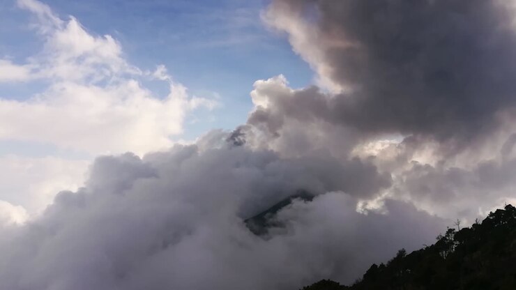 Mountain View with Clouds