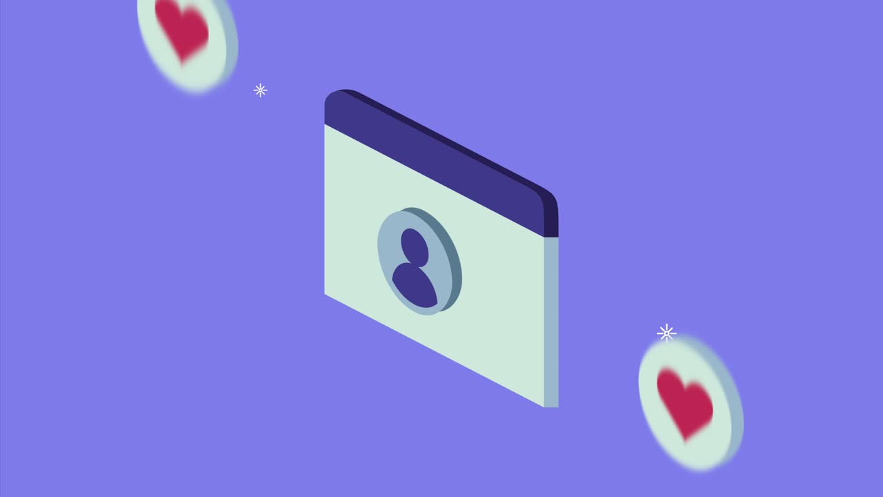 plantilla de página web con animación de usuario de cuenta