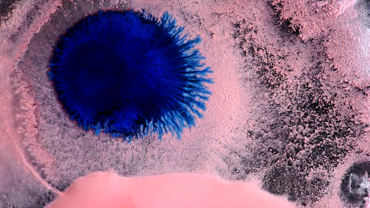 Blue invades Pink's space - an allegory