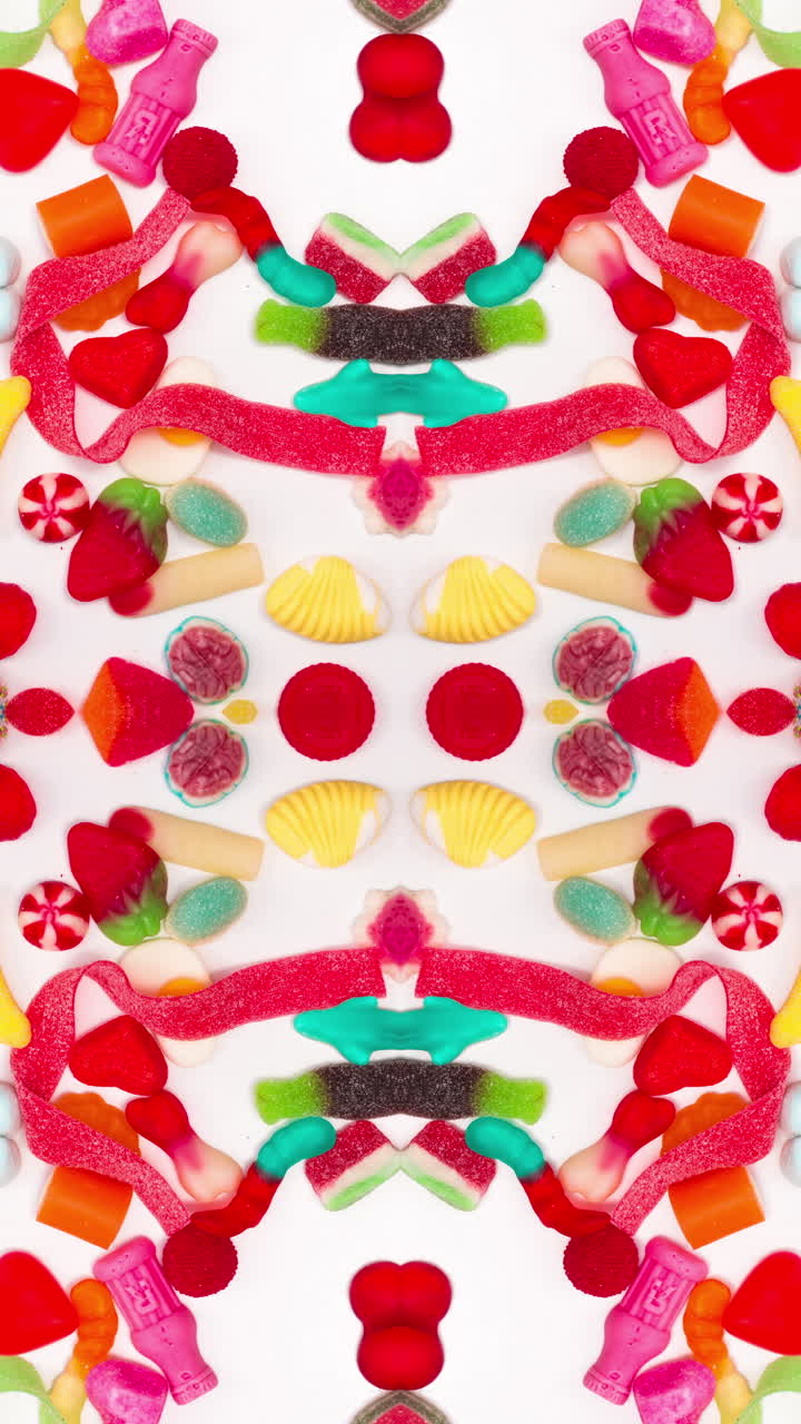 スイーツとキャンディーを垂直に