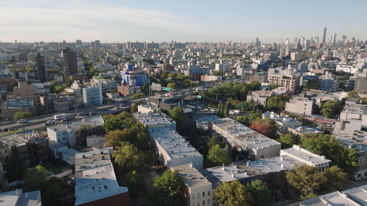 Ripreso in una mattina d'autunno a New York City