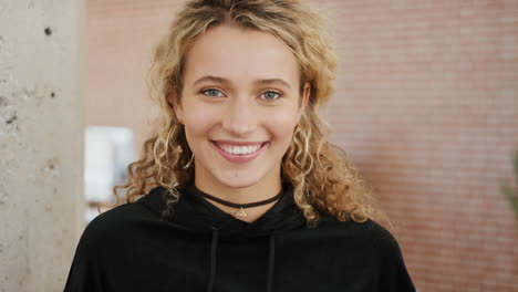 face of young woman, smile