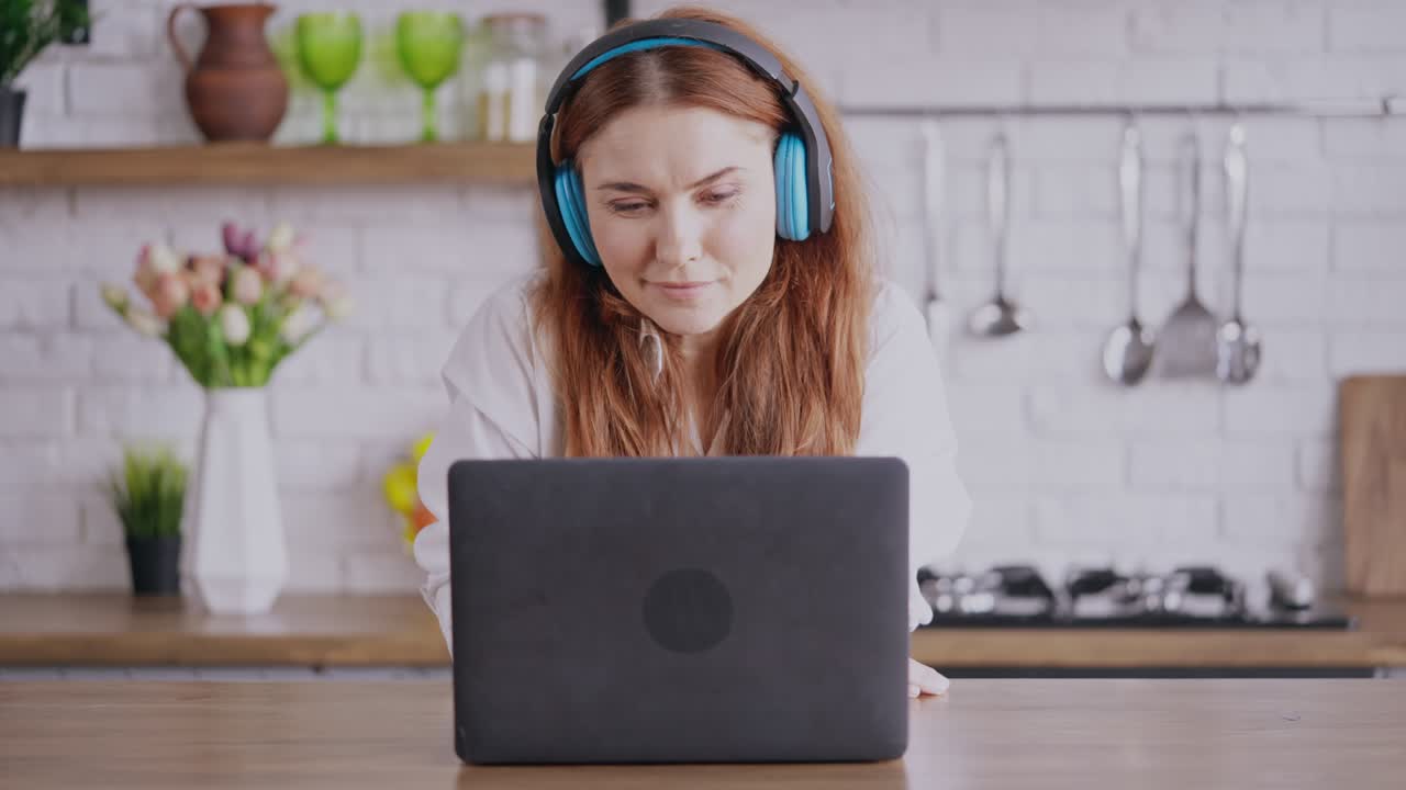 female studying from home