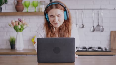 female studying from home