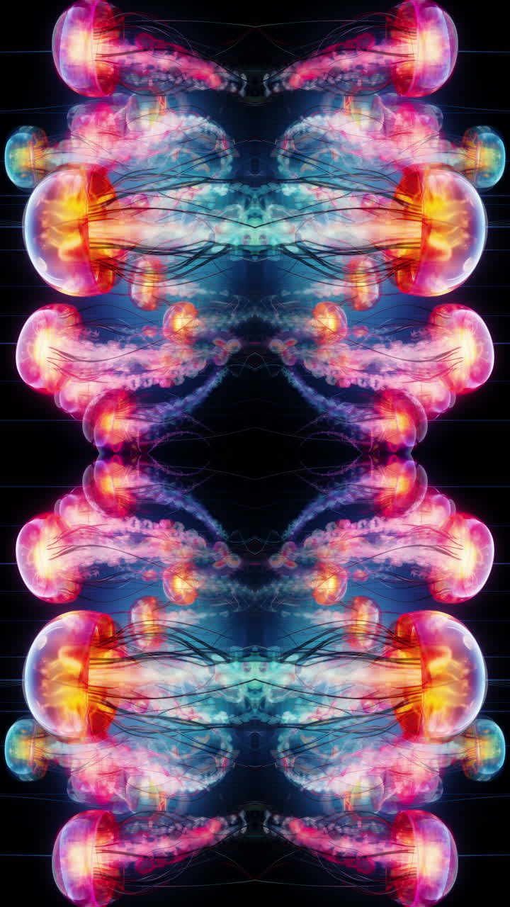 medusas flotando en el fondo abstracto ai