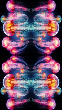 medusas flotando en el fondo abstracto ai