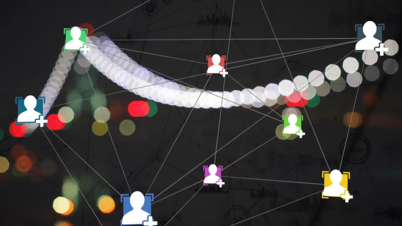 bokeh 조명에 대한 연결 아이콘의 웹