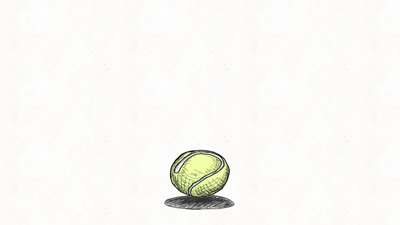 뛰는 테니스 공