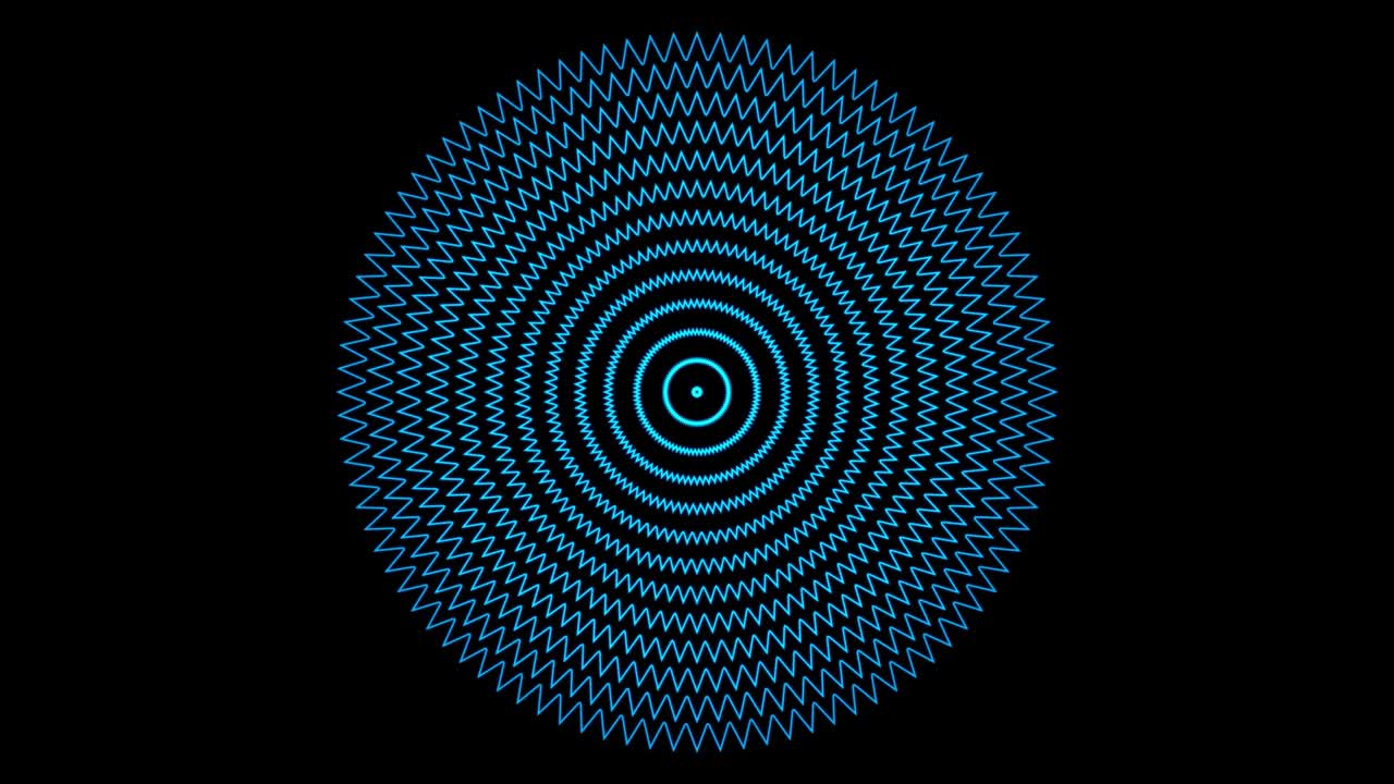 гипнотические волнистые кольца на темном фоне