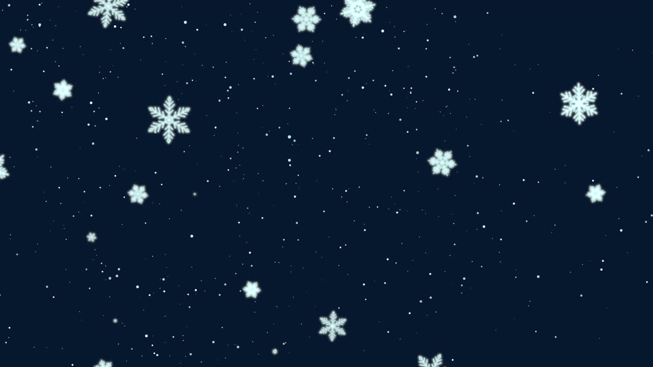 White snowflakes and stars and abstract bokeh particle 4